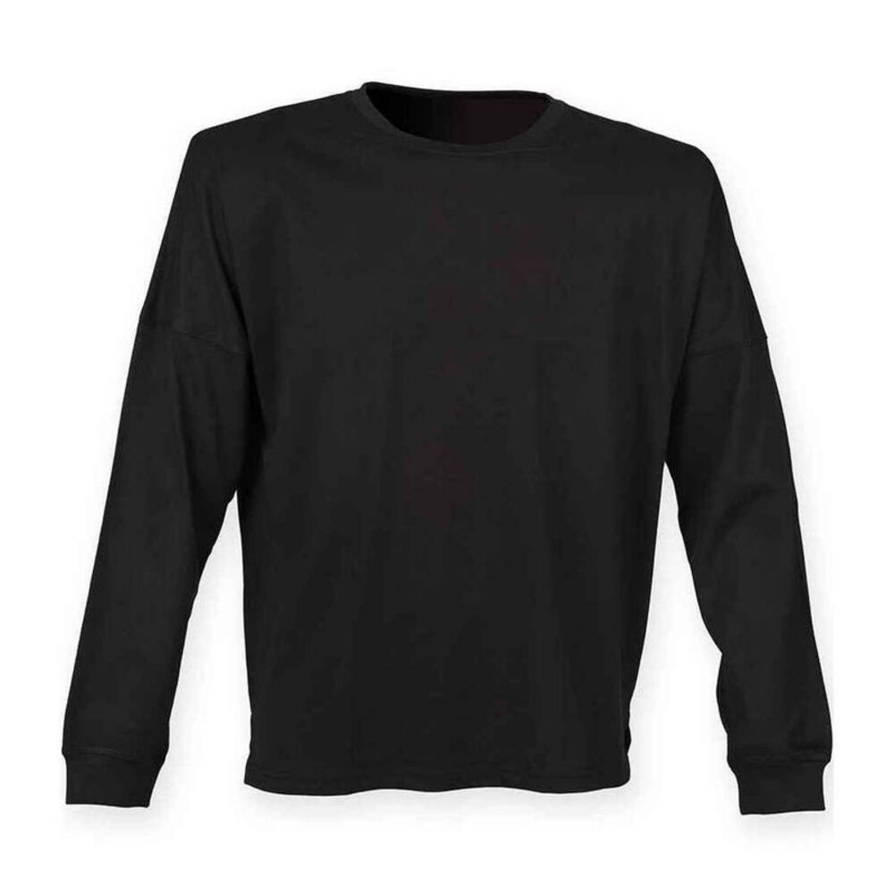 SF Unisex Adult Slogan Drop  Long-Sleeved T-Shirt / Black